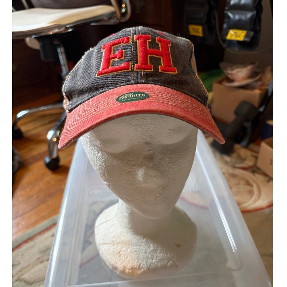 Legacy East Hampton EH Trucker Hat NWT Distressed Mesh Snapback Cap Red Blue